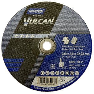 Відрізний круг NOR VULCAN 230x3.0 А30S | Надміцний Метал - Dnipro-Abraziv
