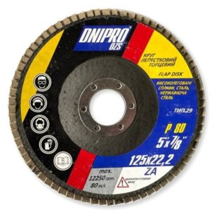 Zirconia Flap Disc 125x22 ZA P80 | Dnipro DZS