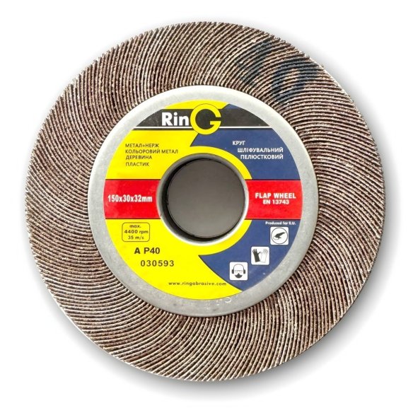 Flap Grinding Wheel RING 150x30x32 A P40 | Buy in Ukraine