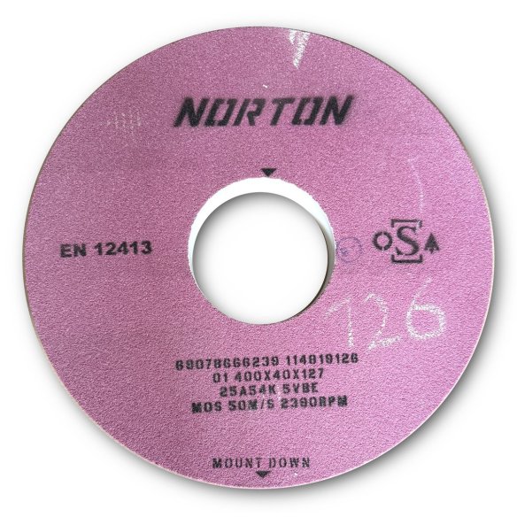 NORTON Grinding Wheel 400x40x127 25A54K | Finishing Grinding