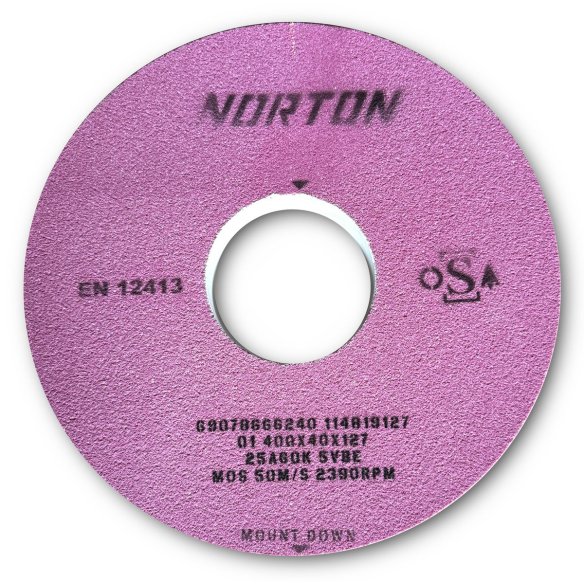 Круг шліфувальний NORTON 400x40x127 25A60K | Фінішне полірування