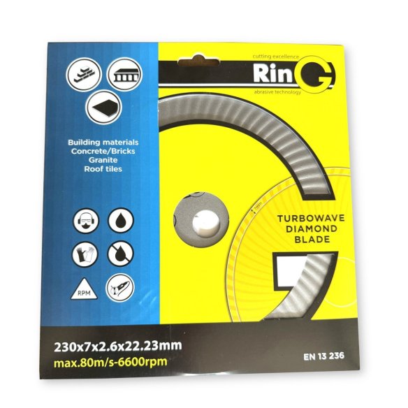 TURBOWAVE Ring Diamond Cutting Disc 230mm | for Reinforced Concrete | dnipro-abraziv.com