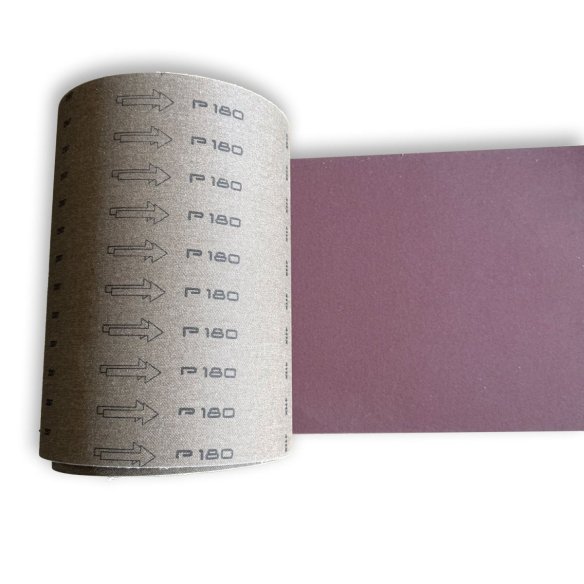 Шкірка шліфувальна АС411Х P180 250мм х 25м | для фінішного шліфування | dnipro-abraziv