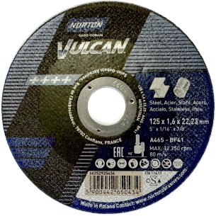 Cutting Disc Norton Vulcan A60S 125x1.2 | Dnipro-Abraziv