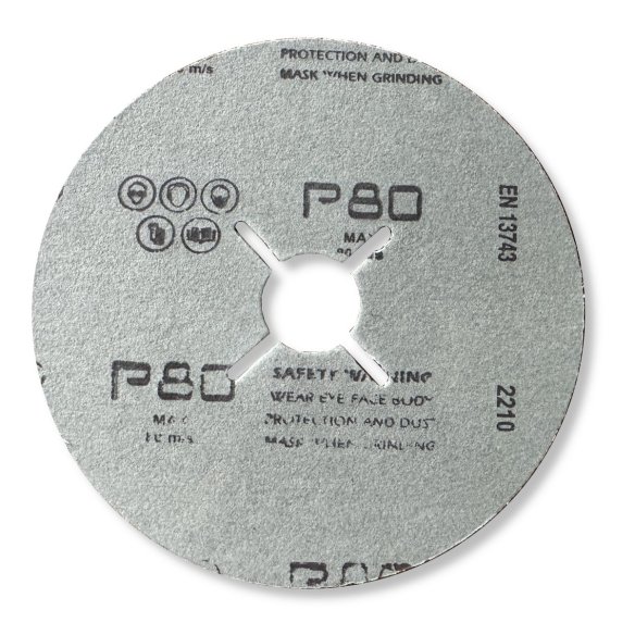 Диск шліфувальний фібровий Inter Abrasive AF581 125мм Р80 | Середнє шліфування | dnipro-abraziv.com